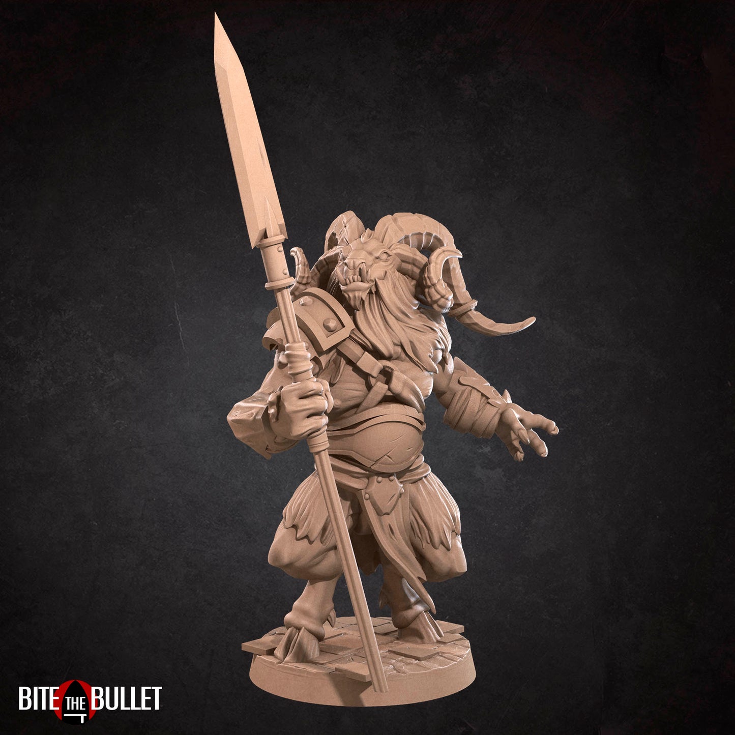 Goatman Boss - 32mm, 35mm Scale - Unpainted Miniature