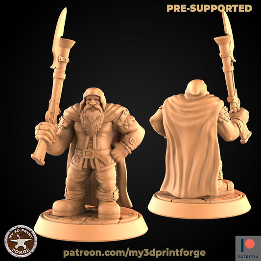 Male Dwarf Hunter - Unpainted Miniature