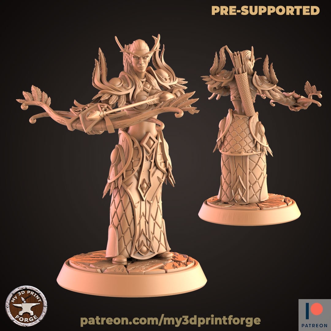 Elf Ranger - Shooting - Unpainted Miniature