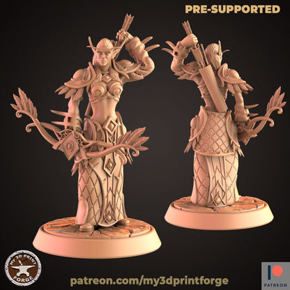 Elf Ranger - Shooting - Unpainted Miniature