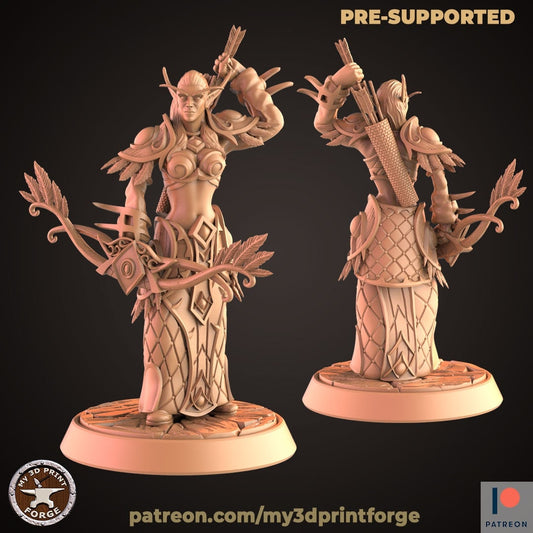 Elf Ranger - Shooting - Unpainted Miniature