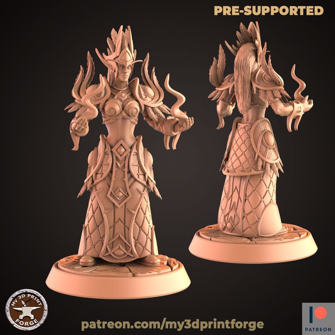 Elf Mage - Spell - Unpainted Miniature