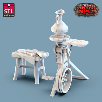 Potter Set - 32mm Scale - Unpainted Miniature