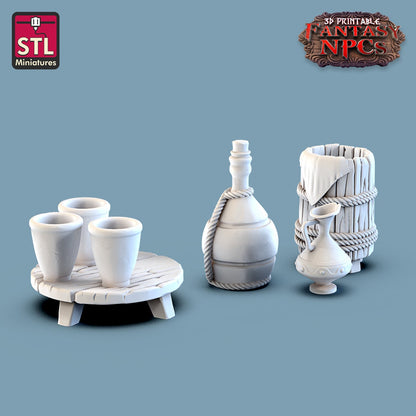 Potter Set - 32mm Scale - Unpainted Miniature