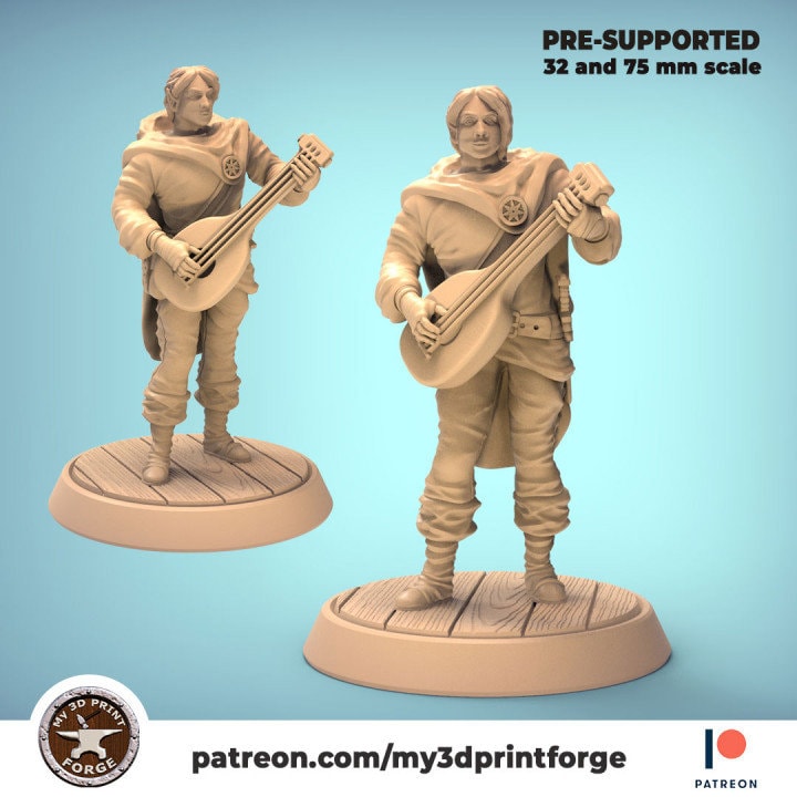 Male Bard - Unpainted Miniature