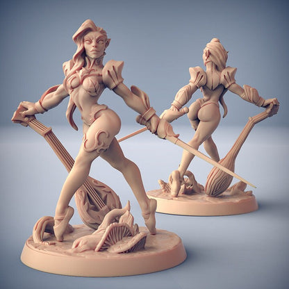 Kilia, Elven Pinup - Sylvan Knights - 32mm Scale - Unpainted Miniature for DnD, Pathfinder, Tabletop RPGs - Artisan Guild