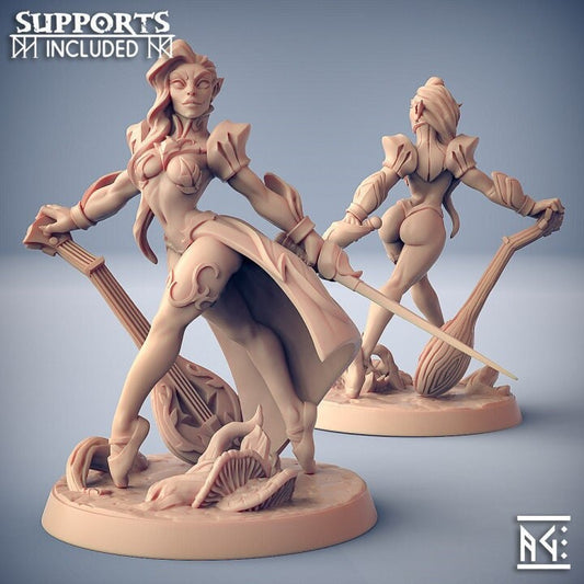 Kilia, Elven Pinup - Sylvan Knights - 32mm Scale - Unpainted Miniature for DnD, Pathfinder, Tabletop RPGs - Artisan Guild