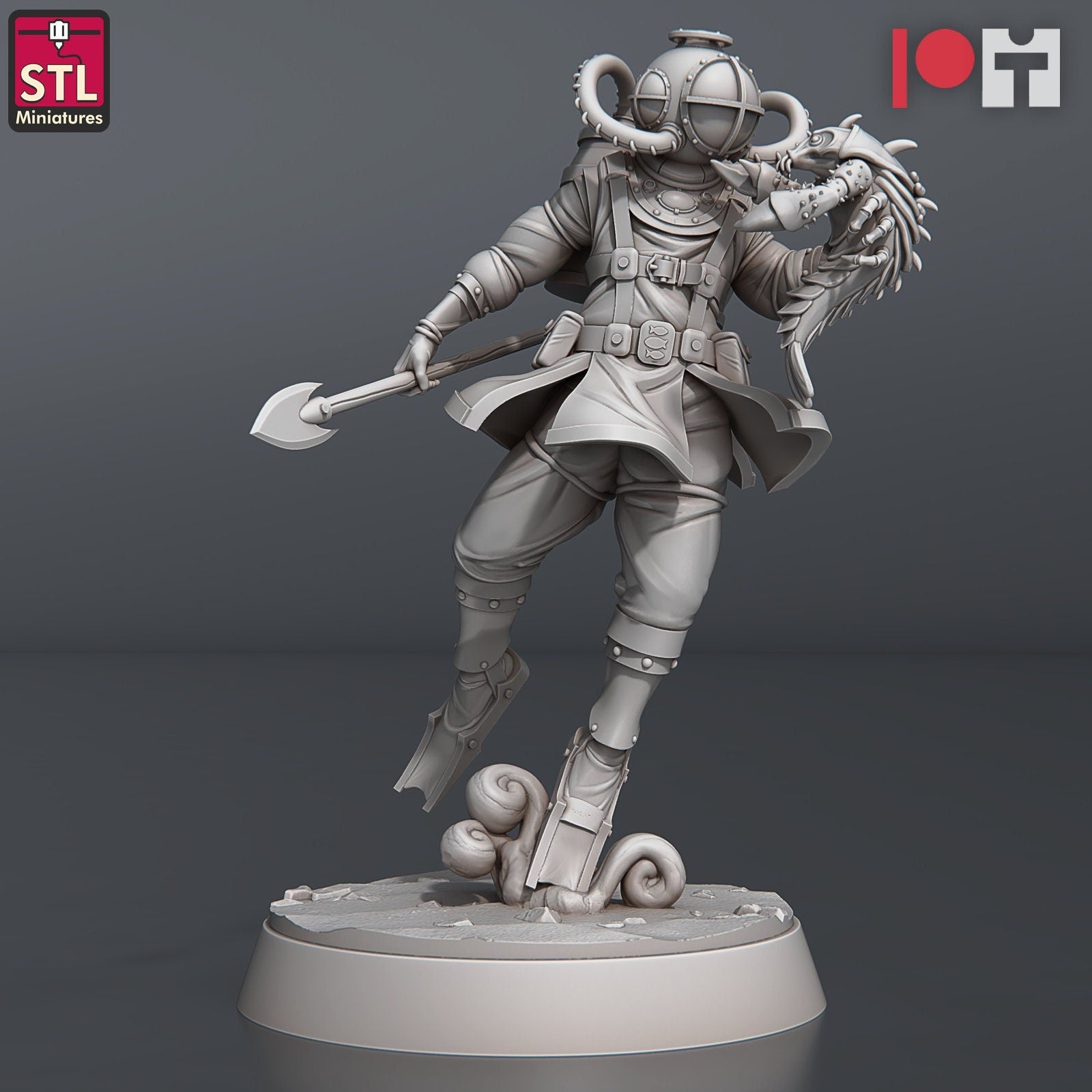 Male Diver - Unpainted Miniature