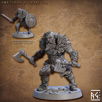 Northmen Huskarl - Pose A - Skutagaard Northmen - Unpainted Miniature