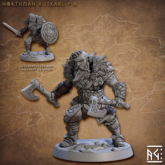Northmen Huskarl - Pose A - Skutagaard Northmen - Unpainted Miniature
