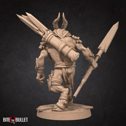Goatmen Spearmen - 32mm, 35mm Scale - Unpainted Miniature