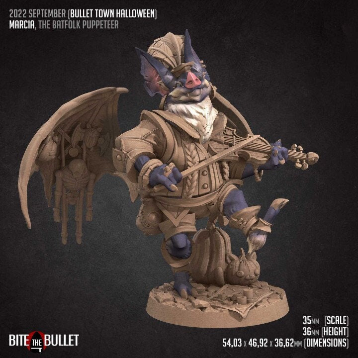 Marcia, the Batfolk Puppeteer - Unpainted Miniature