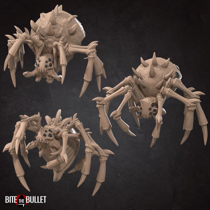 Spiders - 32mm, 35mm Scale - Unpainted Miniature