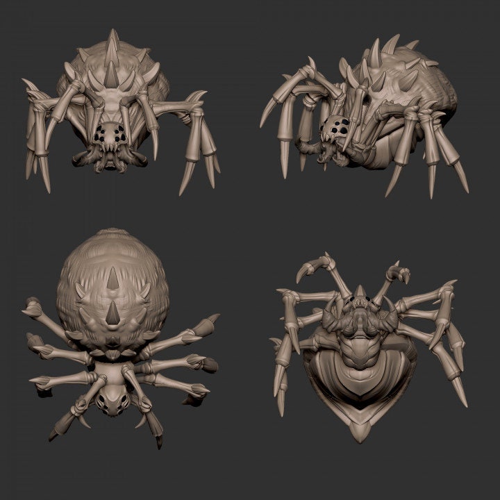 Spiders - 32mm, 35mm Scale - Unpainted Miniature