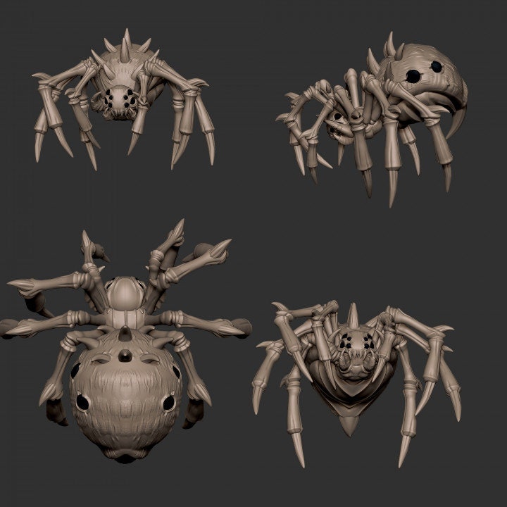 Spiders - 32mm, 35mm Scale - Unpainted Miniature