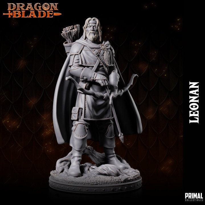Leonan - Half Elf Ranger - Dragonblade - Unpainted Miniature