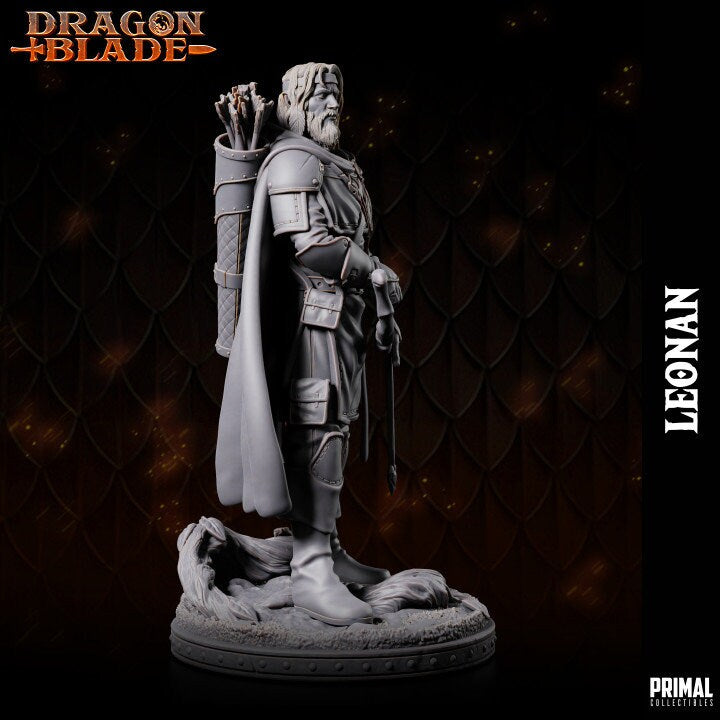 Leonan - Half Elf Ranger - Dragonblade - Unpainted Miniature