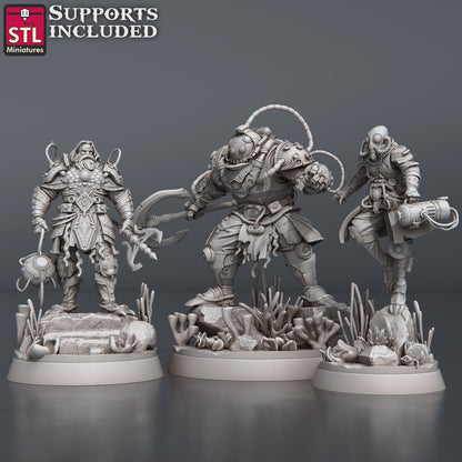 Divers - Dark Waters - Neverdawn Chronicles - Unpainted Miniature