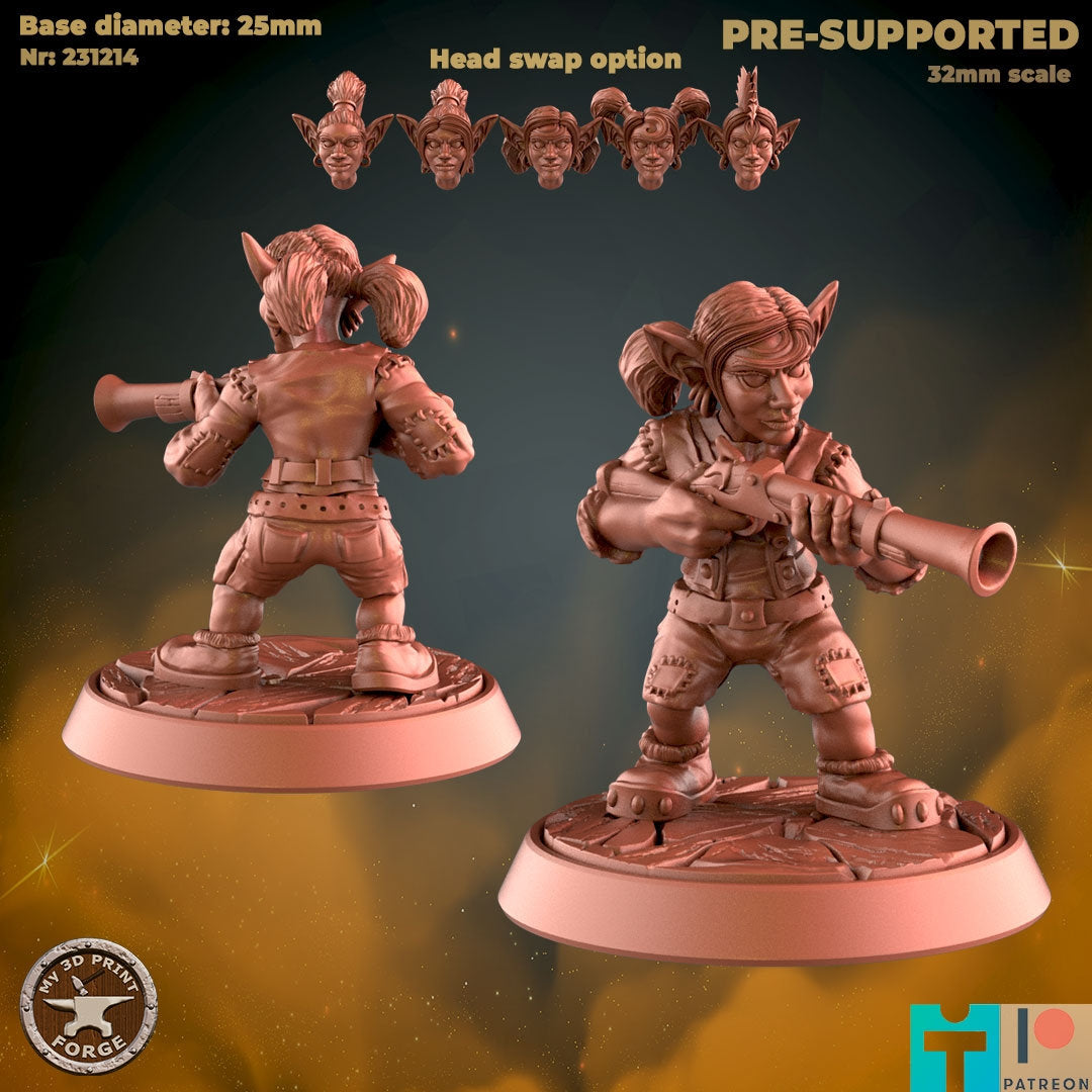 Goblin Hunter - 2 Poses - Unpainted Miniature