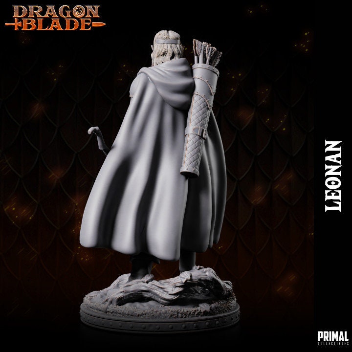 Leonan - Half Elf Ranger - Dragonblade - Unpainted Miniature