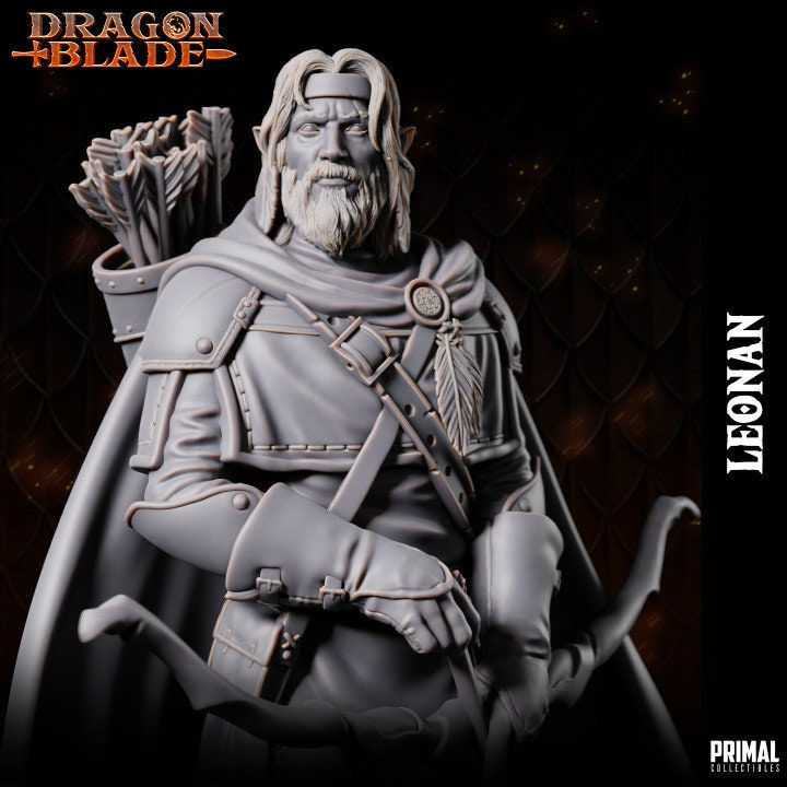 Leonan - Half Elf Ranger - Dragonblade - Unpainted Miniature