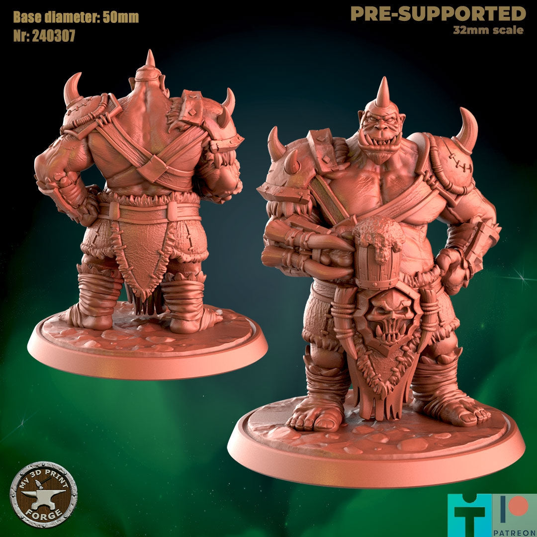 Ogre Mauler - 2 Poses - Unpainted Miniature