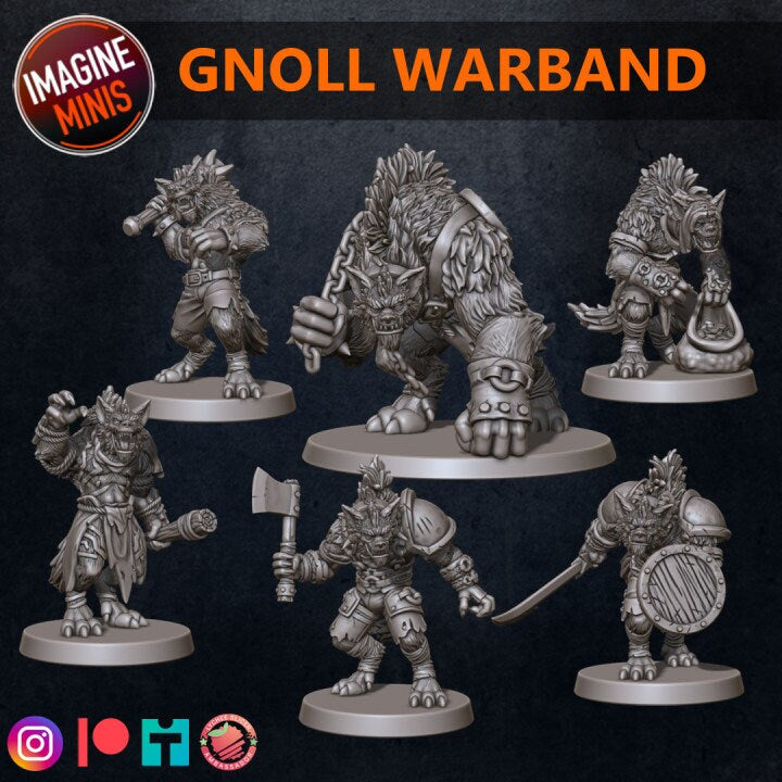 Gnoll Warband - Unpainted Miniature