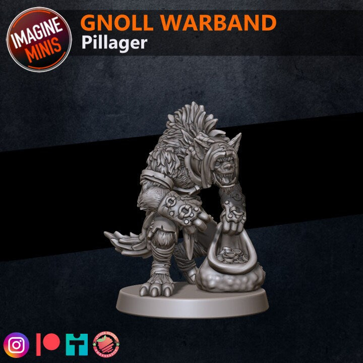 Gnoll Warband - Unpainted Miniature