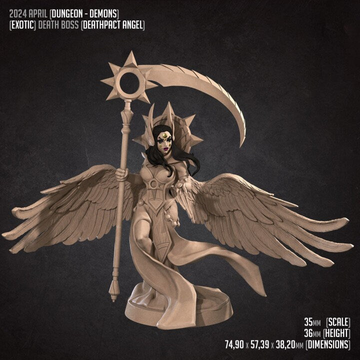 Deathpact Angel - Death Boss - Pinup - Unpainted Miniature