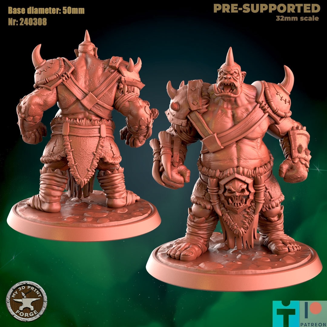 Ogre Mauler - 2 Poses - Unpainted Miniature