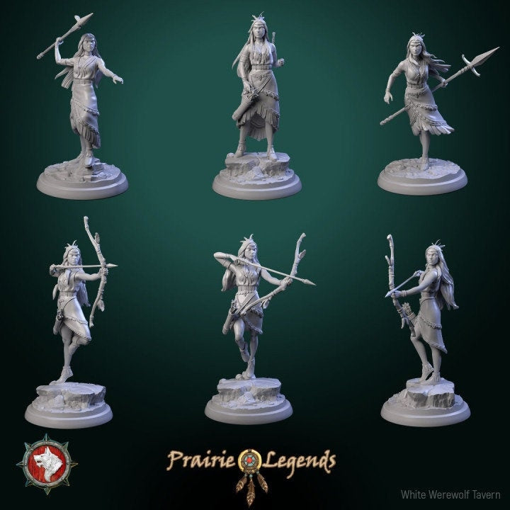 Native Warriors - Females - Unpainted Miniature