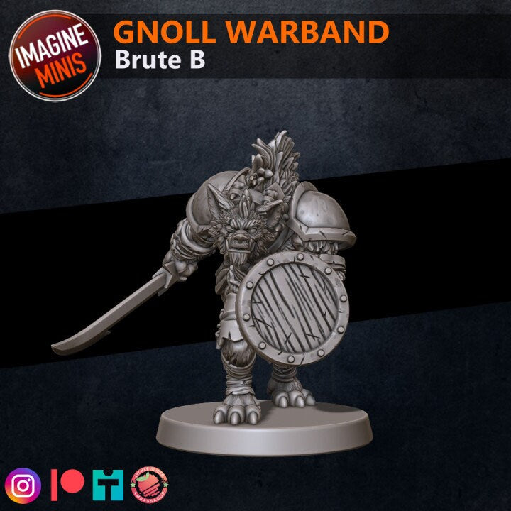 Gnoll Warband - Unpainted Miniature