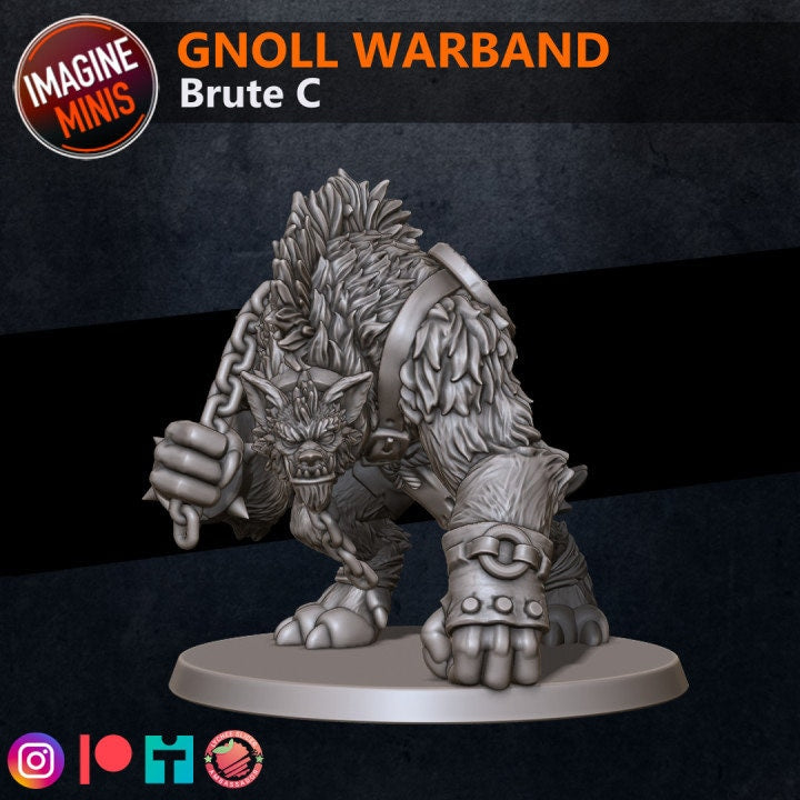 Gnoll Warband - Unpainted Miniature