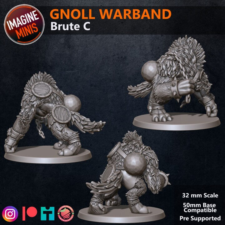 Gnoll Warband - Unpainted Miniature