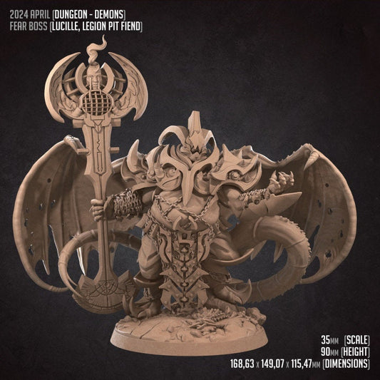 Lucille, Legion Pit Fiend - Fear Boss - Unpainted Miniature