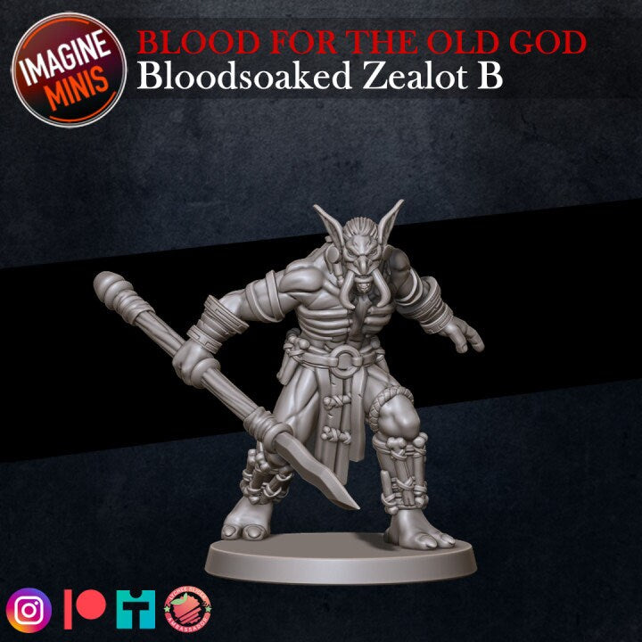 Bloodsoaked Zealot B - Blood for the Old God Set - Unpainted Miniature