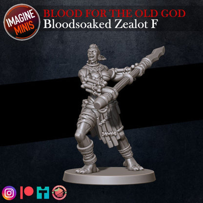Bloodsoaked Zealot F - Blood for the Old God Set - Unpainted Miniature
