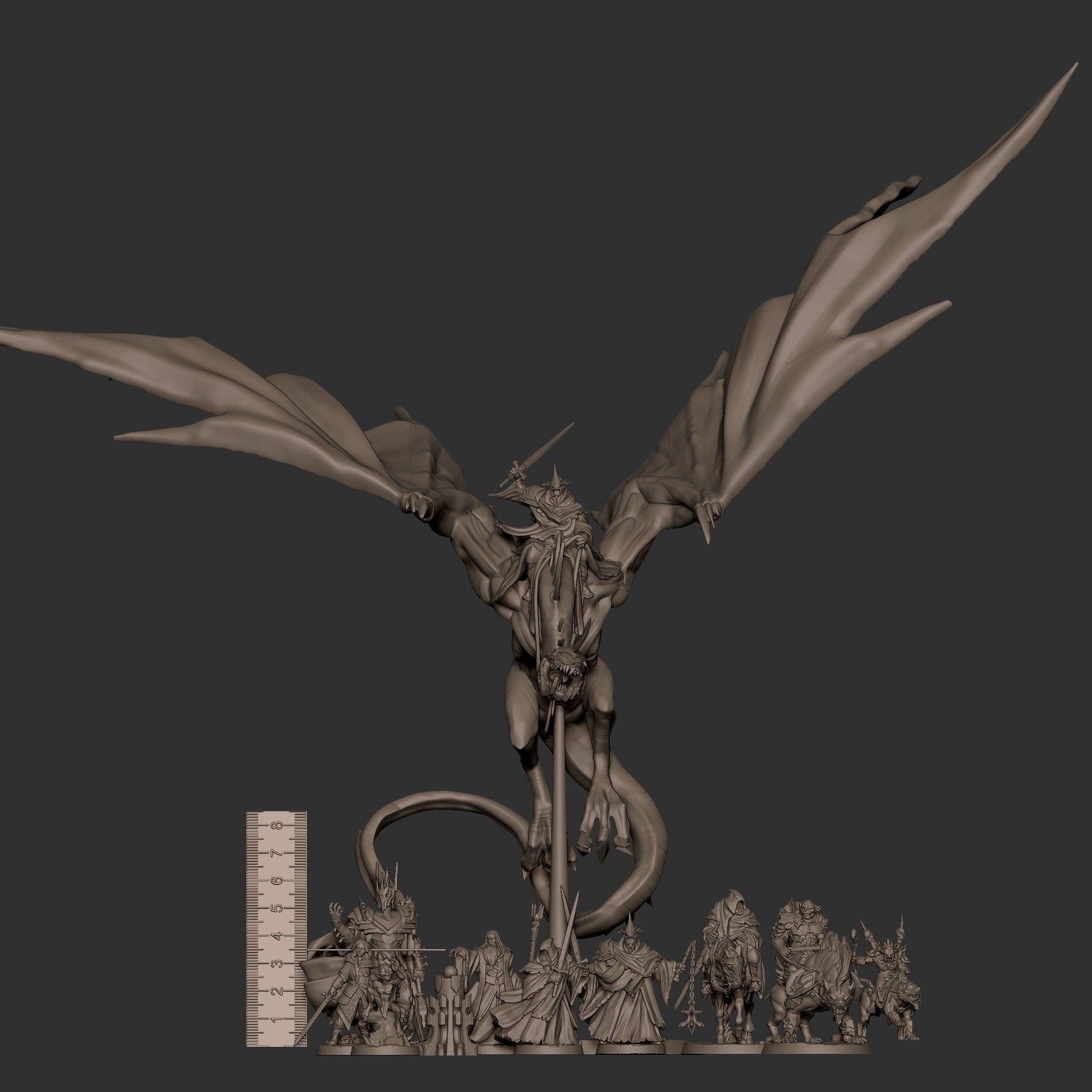 Witch King with Dragon Mount - Unpainted Miniature