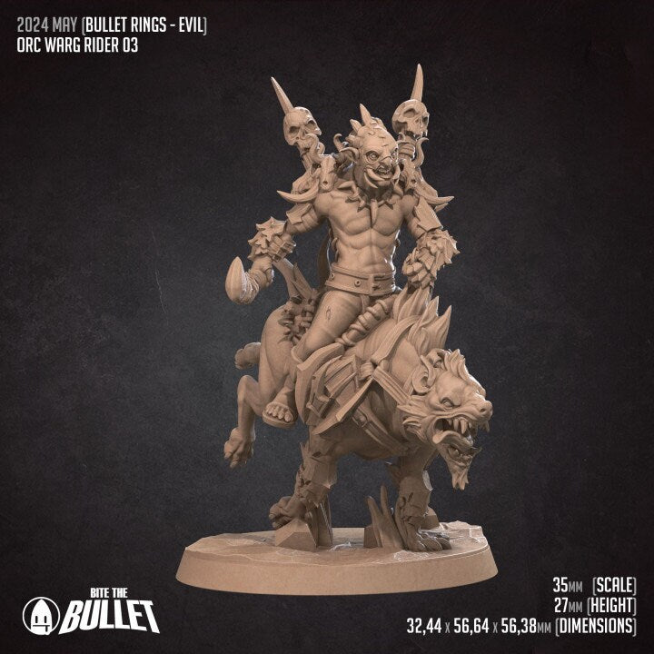Orc Warg Riders - Unpainted Miniature