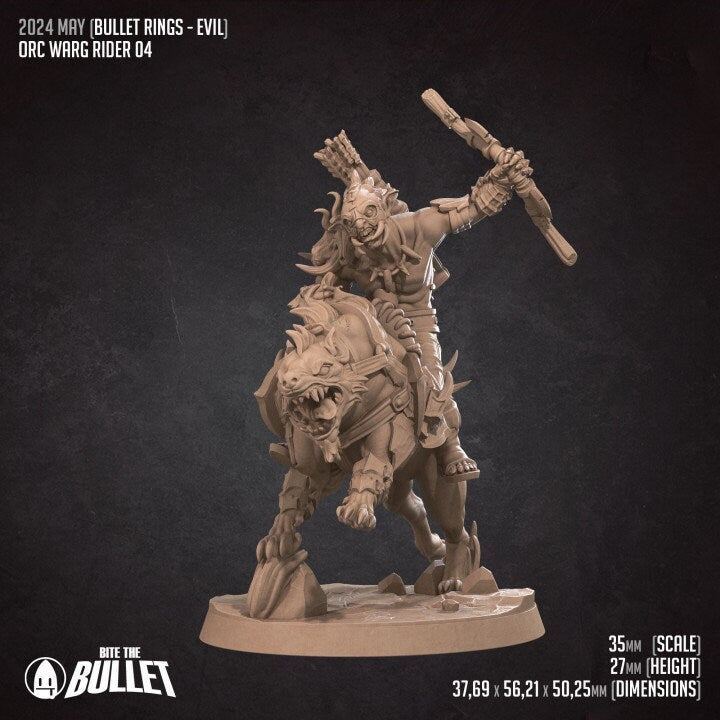 Orc Warg Riders - Unpainted Miniature