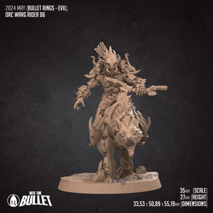Orc Warg Riders - Unpainted Miniature