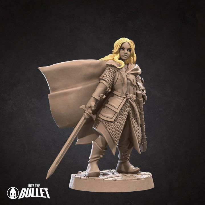 Elena, the Shieldmaiden - Pinup - Unpainted Miniature