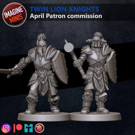 Twin Knights - Unpainted Miniature