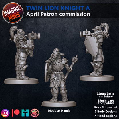 Twin Knights - Unpainted Miniature