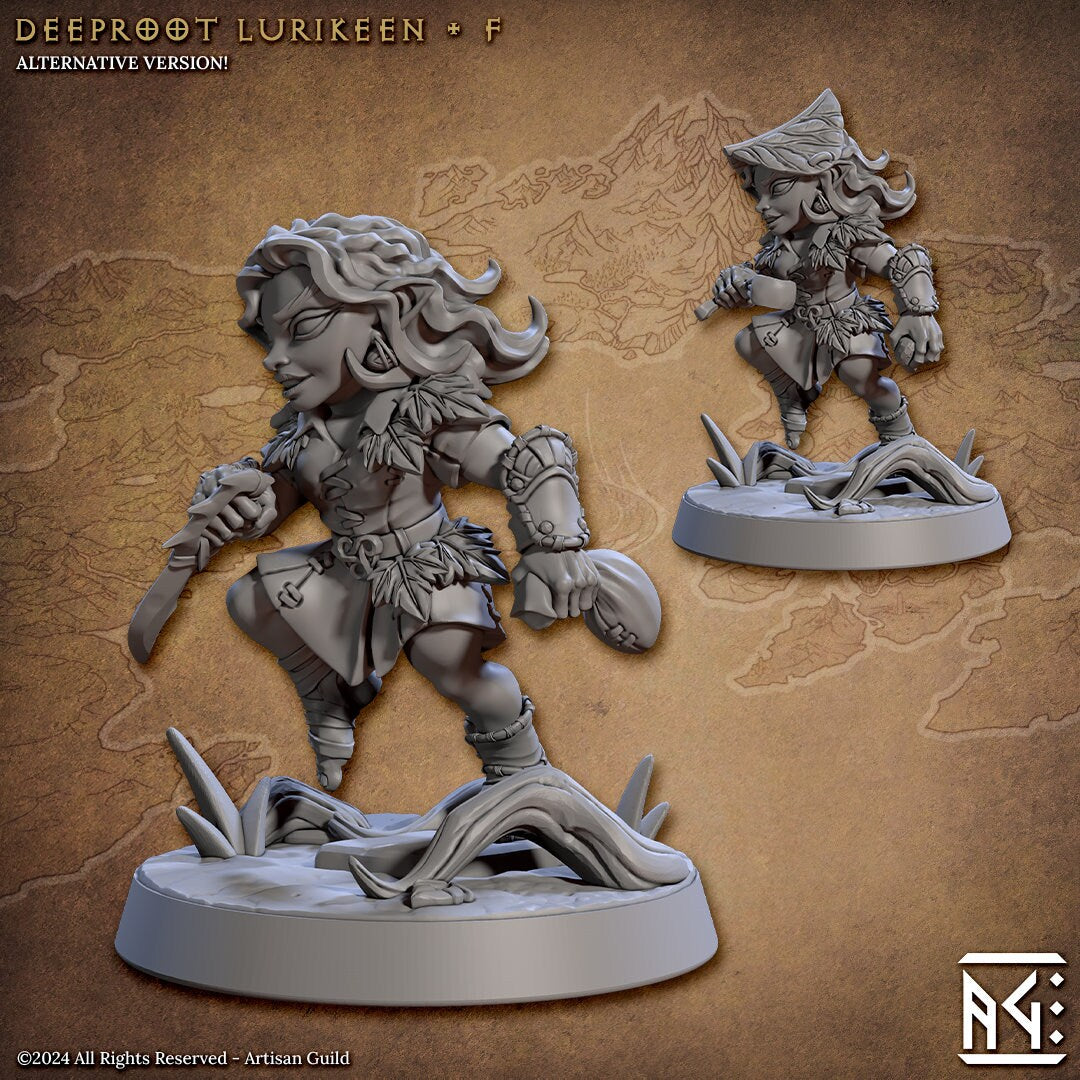 Deeproot Lurikeen - Pose F - Unpainted Miniature