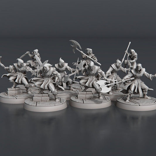 Modular Temple Guards - Unpainted Miniature