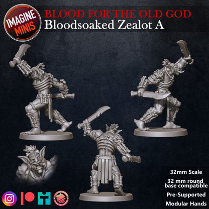 Bloodsoaked Zealot A - Blood for the Old God Set - Unpainted Miniature