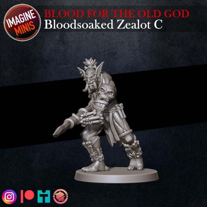 Bloodsoaked Zealot C - Blood for the Old God Set - Unpainted Miniature