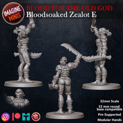Bloodsoaked Zealot E - Blood for the Old God Set - Unpainted Miniature