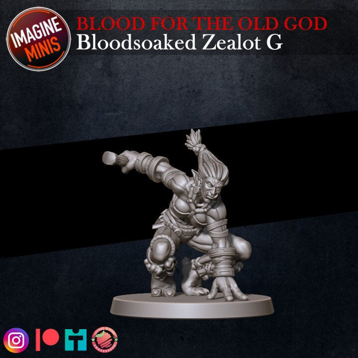 Bloodsoaked Zealot G - Blood for the Old God Set - Unpainted Miniature